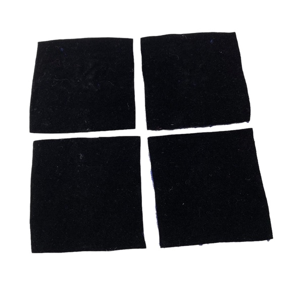 SUDHA PENNATHUR Set of 4 Hand Beaded Coasters  2 Menorah and 2 Star of David - Picture 3 of 3